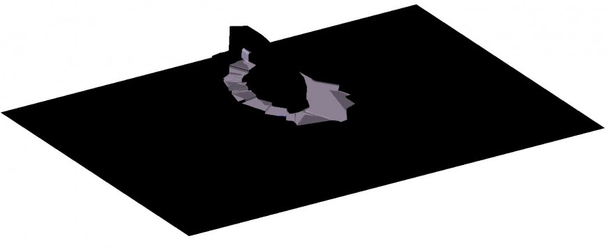 Fountain water  feature 3d in AutoCAD dwg file.